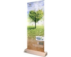 Kartonnen roll-up banner Compleet systeem - 200 x 74 cm - Kartent