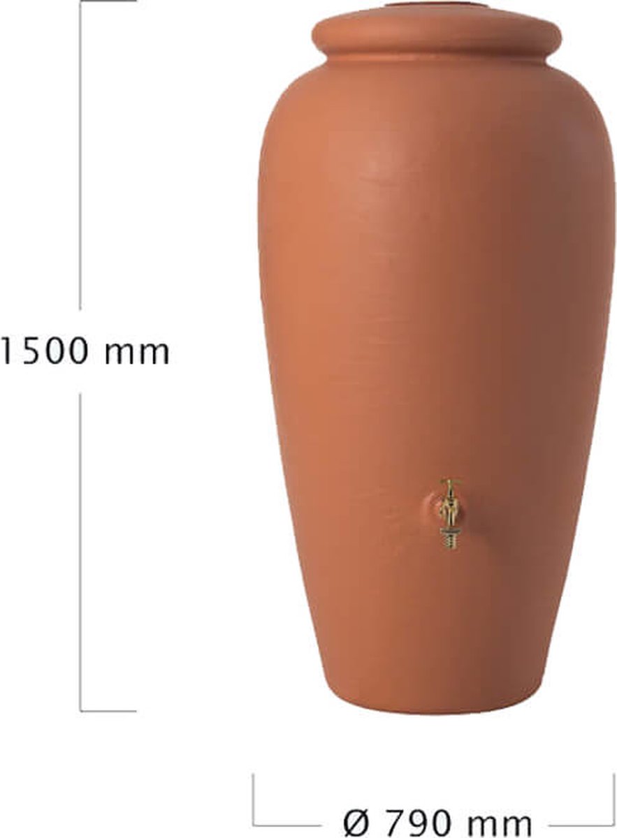 Garantia Amphora 500 liter terracotta