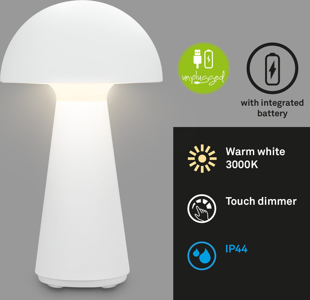 Lampe touch 'Champignon' à LED