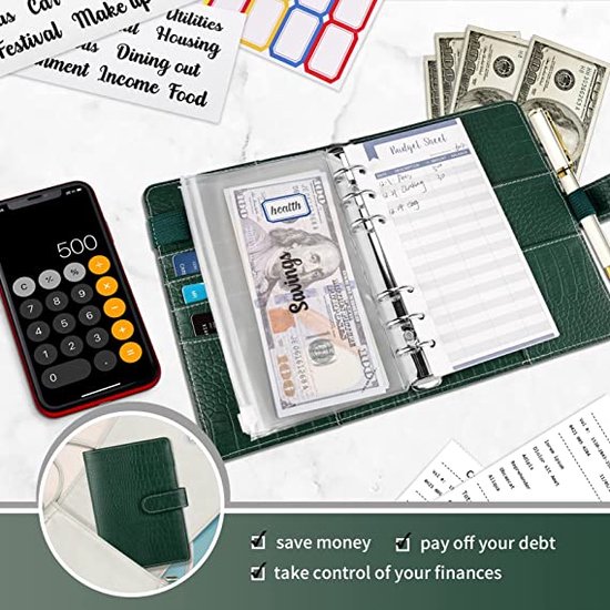 Budgetplanner Budget planner, money sleeves, ring binder, financial