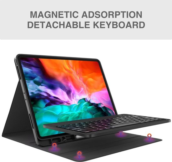 BT Toetsenbord Afneembaar iPad 2018/2017 Hoesje Rosé