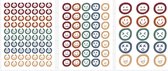 Bullet Journaling - Stickers - Kleur - Smileys - 3 vellen - 115 stickers