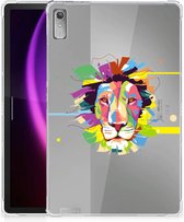 Tablet BackCover Lenovo Tab P11 Gen 2 Siliconen Hoesje Super als Cadeautjes voor Jongens Lion Color met doorzichte zijkanten