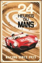 Wandbord - 24h Le Mans - Red Car 1963 - Racing Since 1923