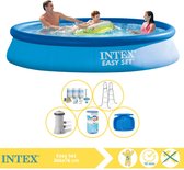 Intex Easy Set Zwembad - Opblaaszwembad - 366x76 cm - Inclusief Onderhoudspakket, Filter, Trap en Voetenbad