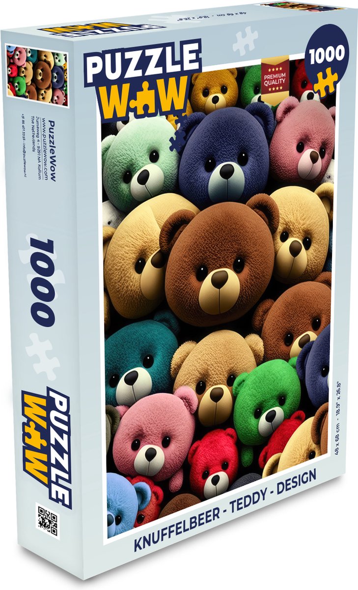 Puzzel Knuffelbeer - Teddy - Design - Kids - Legpuzzel - Puzzel 1000 stukjes volwassenen