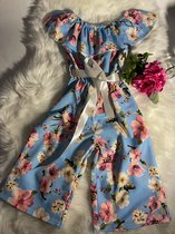 Calla Lily - Floral Print - Jumpsuit - blouw - maat - 118