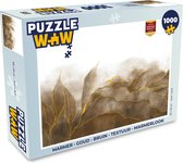 Puzzel Marmer - Goud - Bruin - Textuur - Marmerlook - Legpuzzel - Puzzel 1000 stukjes volwassenen