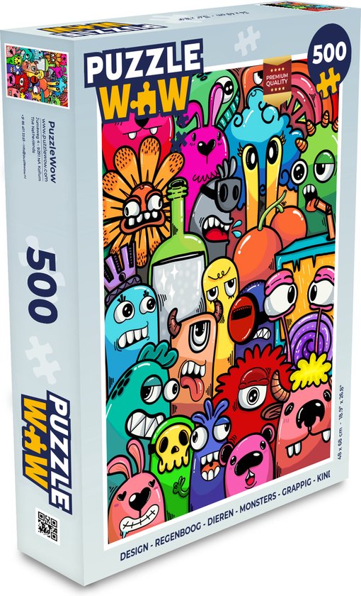 Puzzle Design - Arc-en-ciel - Animaux - Monstres - Drôle - Enfant - Puzzle  - Puzzle