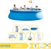 Intex Easy Set Zwembad - Opblaaszwembad - 457x122 cm - Inclusief Onderhoudspakket, Filter en Zwembad Stofzuiger