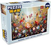 Puzzel Bloemen - Kunst - Natuur - Olieverf - Legpuzzel - Puzzel 1000 stukjes volwassenen