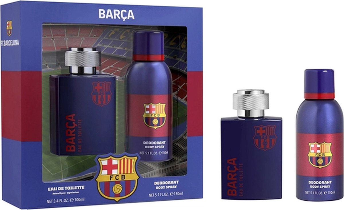 FC Barcelona Gift Set EDT 100 ml and deospray FC Barcelona 150 ml