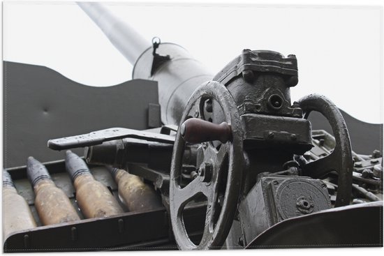 Vlag - Close-up van Kogels in Kanon - 60x40 cm Foto op Polyester Vlag