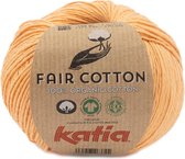 Katia Fair Cotton Licht Oranje Kleurnr. 52 - 1 bol - biologisch garen - haakkatoen - amigurumi - ecologisch - haken - breien - duurzaam - bio - milieuvriendelijk - haken - breien - katoen - wol - biowol - garen - breiwol - breigaren
