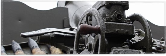 Vlag - Close-up van Kogels in Kanon - 60x20 cm Foto op Polyester Vlag