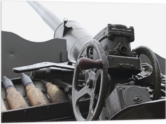 Vlag - Close-up van Kogels in Kanon - 80x60 cm Foto op Polyester Vlag