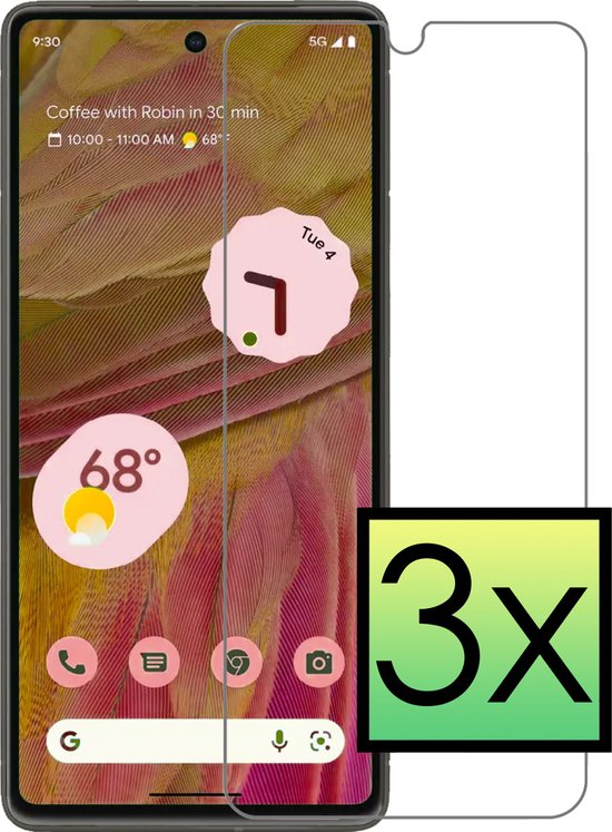 Screenprotector - 3 Stuks - Geschikt voor Google Pixel 7A - Extra Sterk - Beschermglas - Gehard Glas - Tempered Glass - Screen Protector - Bescherm Cover