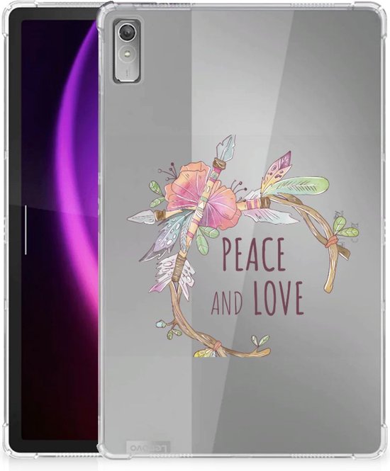 Jolie coque Lenovo Tab P11 Gen 2 Cover Boho Text avec côtés transparents