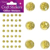 Oaktree - Stickers Glitter Diamantjes Goud (per vel) 8mm