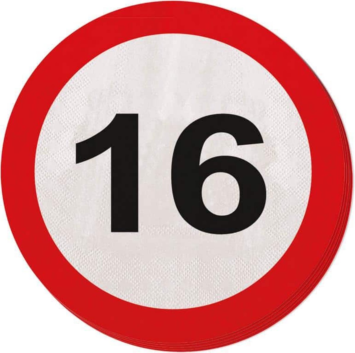 Folat - Servetten Verkeersbord 16 (20 stuks)