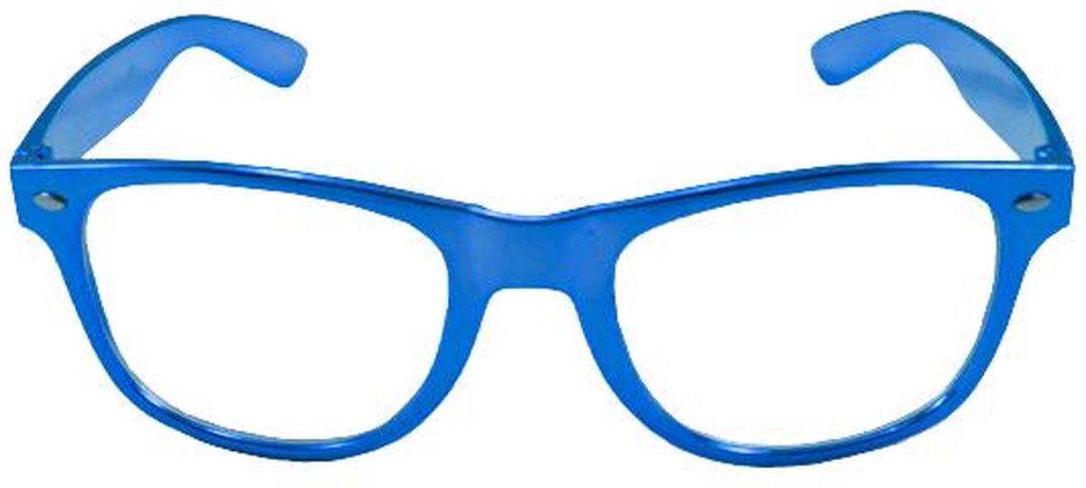 Folat - Feestbril - Metallic Blauw