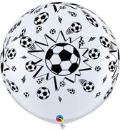 Qualatex - Ballonnen voetbal (2 stuks) - EK voetbal 2024 - EK voetbal versiering - Europees kampioenschap voetbal