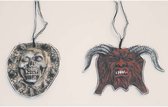 Folat - Ketting Doodskop of Duivel - Halloween - Halloween accessoires - Halloween verkleden