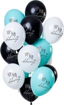 Folat - Ballonnen 'Hip hip hooray' Meerkleurig 30 cm - 12 stuks