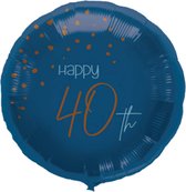 Folat - Folieballon 40 Jaar Elegant True Blue 45cm