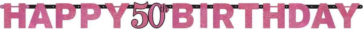 Amscan by Riethmuller - Riethmüller - Sparkling Celebrations - Letter Slinger 50 Pink (2,13 meter)