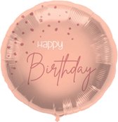 Folat - Folieballon Happy Birthday Elegant Lush Blush 45cm