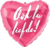 Folat - Folieballon Hart 'Ooh La Liefde' - 45cm
