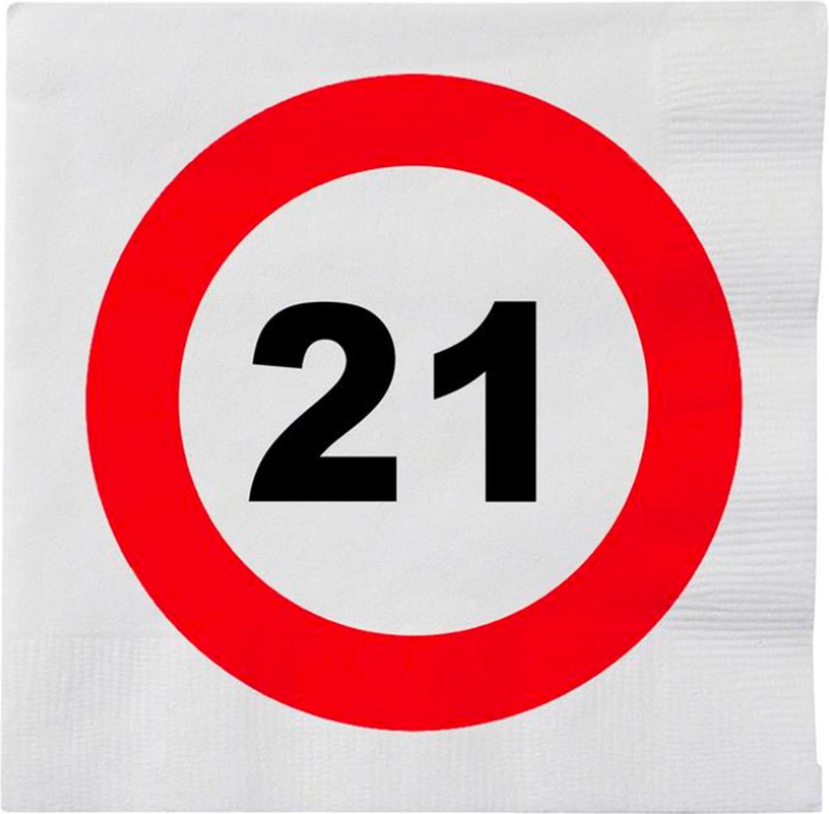 Traffic - Servetten Verkeersbord 21 - 16 stuks