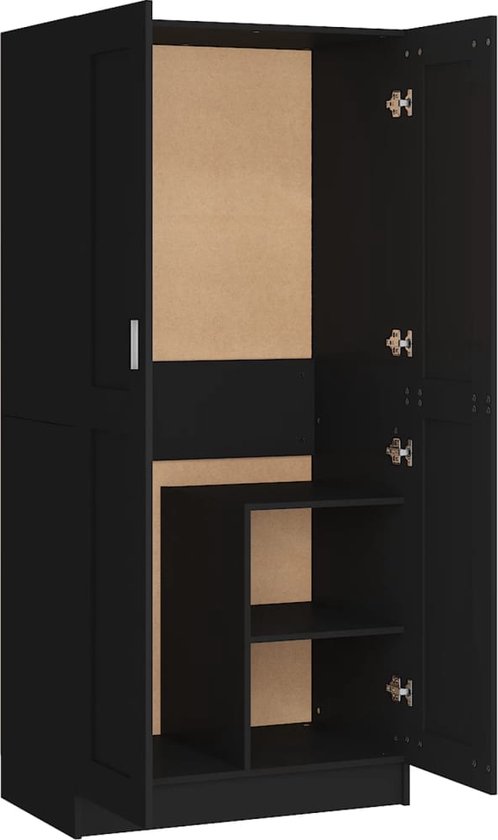 vidaXL-Kledingkast-82,5x51,5x180-cm-bewerkt-hout-zwart