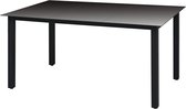 vidaXL Table de jardin 150x90x74 cm aluminium et verre noir