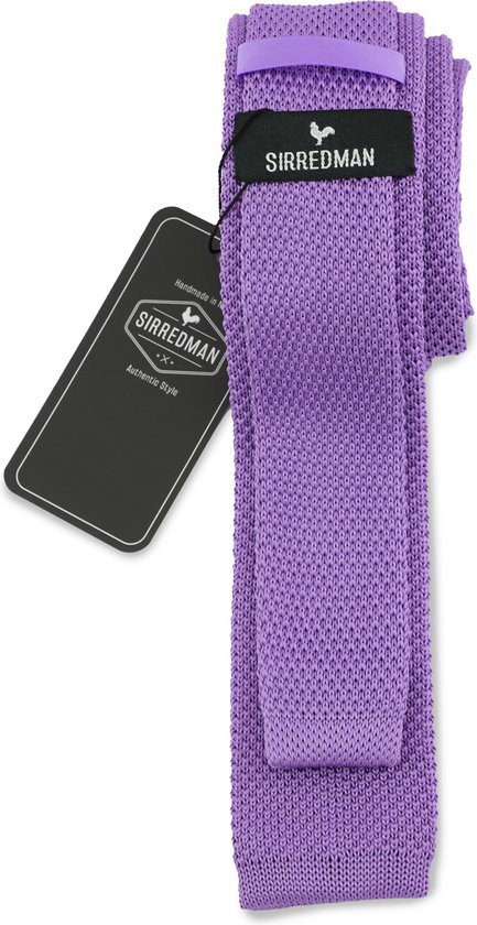 Sir Redman - gebreide stropdas - lila - polyester