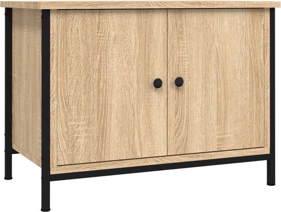 vidaXL-Tv-meubel-met-deuren-60x35x45-cm-bewerkt-hout-sonoma-eikenkleur