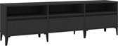 vidaXL - Tv-meubel - 150x30x44,5 - cm - bewerkt - hout - zwart