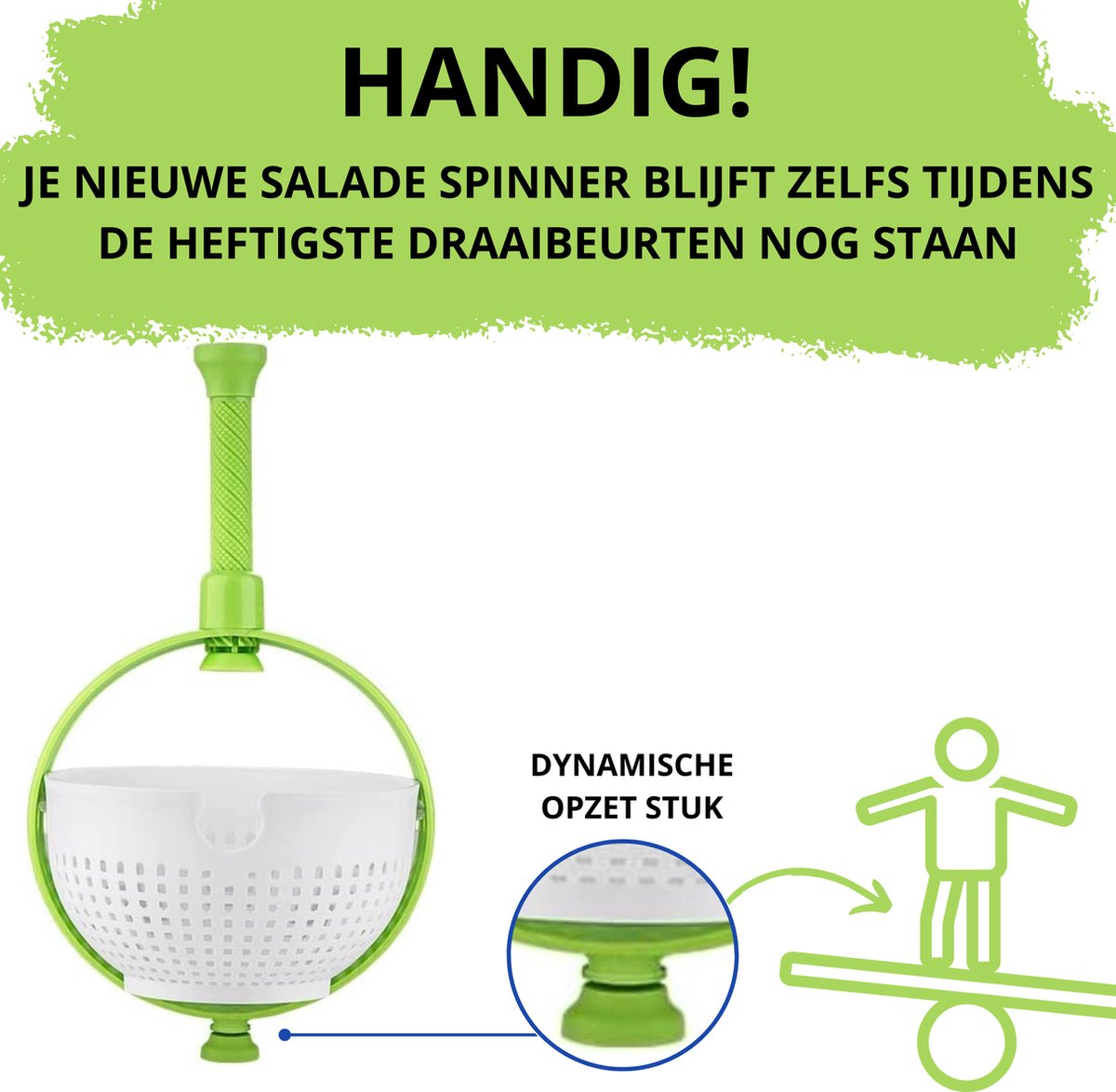 Automatische slacentrifuge, USB draadloze 4000ml saladespinner droogautomaat voor fruit en groenten, slakom voor het serveren, snel ontwateren, keukenhulp in trendy kleur, lange standby-tijd, blauw