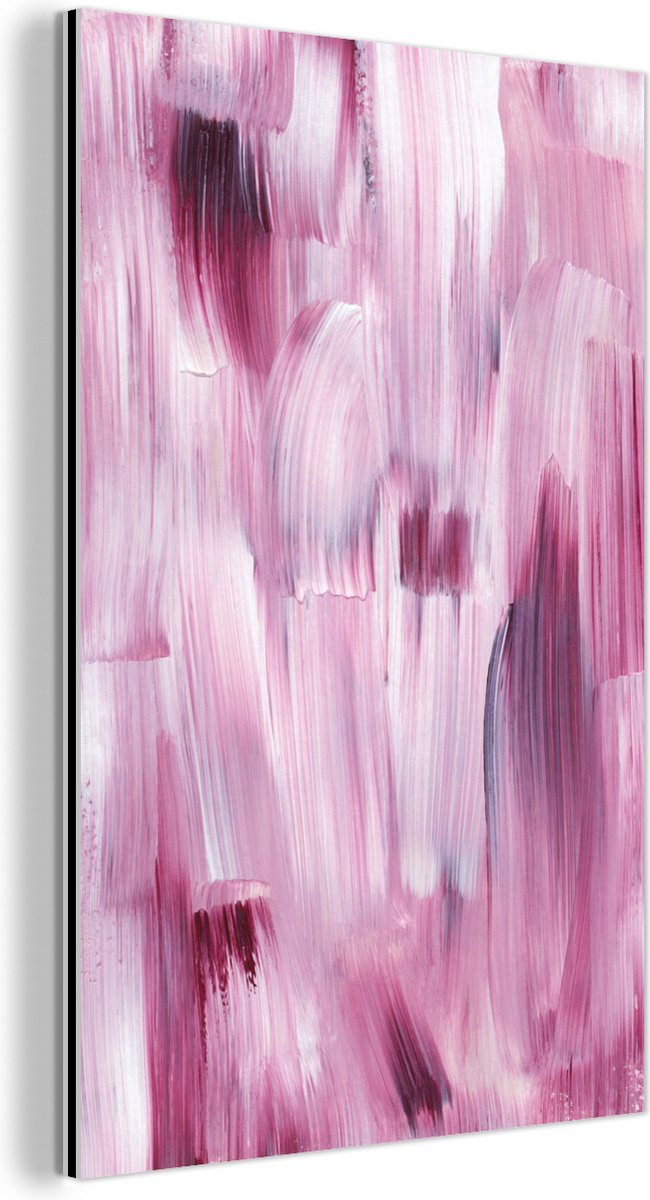 Wanddecoratie Metaal - Aluminium Schilderij Industrieel - Kleuren - Verf - Schilderij - Ro