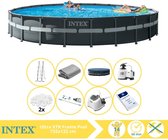 Intex Ultra XTR Frame Zwembad - Opzetzwembad - 732x132 cm - Inclusief Filterbollen, Stofzuiger, Zoutsysteem en Zout