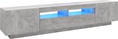 vidaXL - Tv-meubel - met - LED-verlichting - 200x35x40 - cm - betongrijs