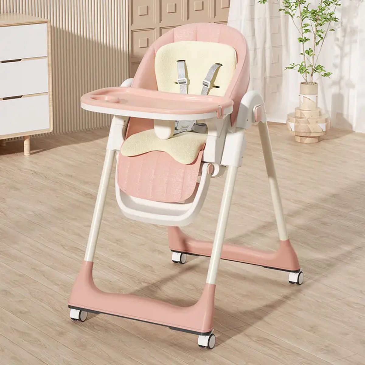 Verstelbare Kinderstoel BDK HIGH CHAIR ROZE Kinderzetel 