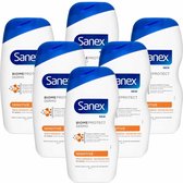 Sanex Dermo Sensitive Douchegel - 6 x 250 ml - Douchegel Voordeelverpakking