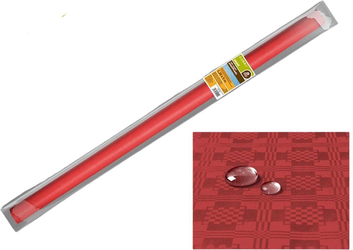 Tafelkleed Rol Gelamineerd Rood 5 x 1,2 m