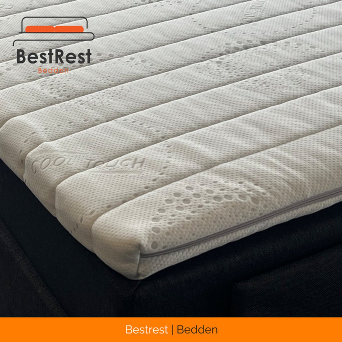 Bestrest Bedden Topdekmatras - Topper Koudschuim - HRGOLDFOAM - 7CM dik - 70x220 cm Wit