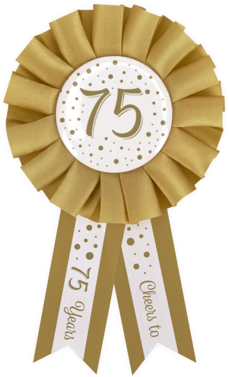 Party Rosettes gold/white - 75