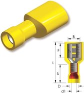 Tirex - Vlakstekkerhuls PVC Easy Entry ovaal 4 ~ 6 mm² Tab=6,3x0,8 mm 100st.