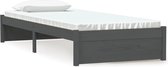 vidaXL - Bedframe - massief - hout - grijs - 75x190 - cm