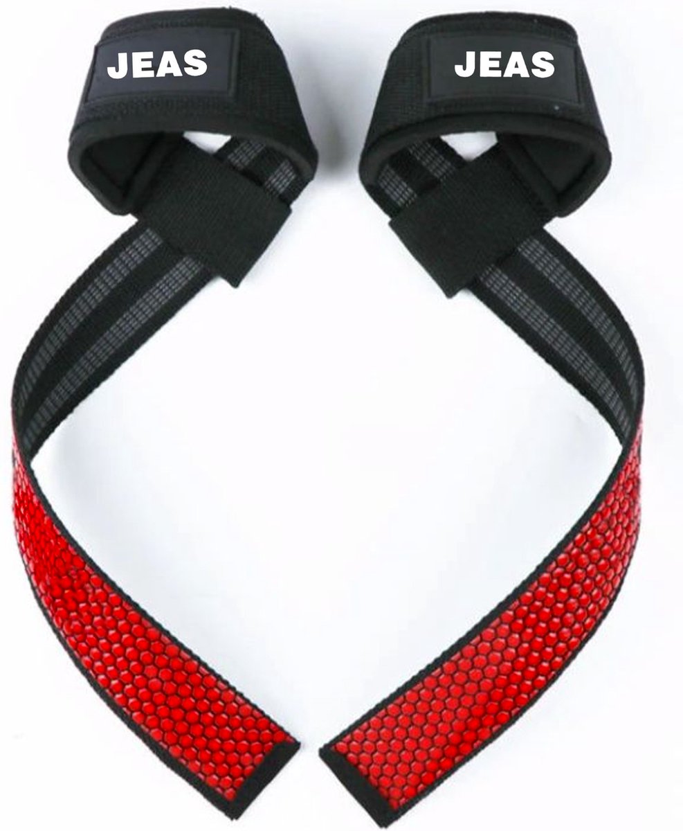 Jeas - Lifting Straps - Powerlifting - Fitness - Krachttraining - Rood
